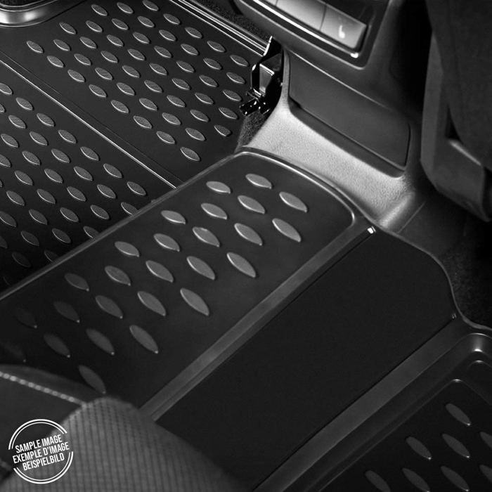 Alfombrillas para Peugeot 3008 2010-2016, 4 piezas, TPE negro.