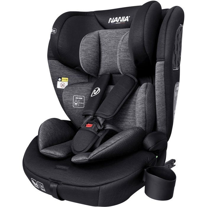 Siège auto isofix - NANIA - MILANO - Groupe 1/2/3 - I-size - Avec réducteur - Noir