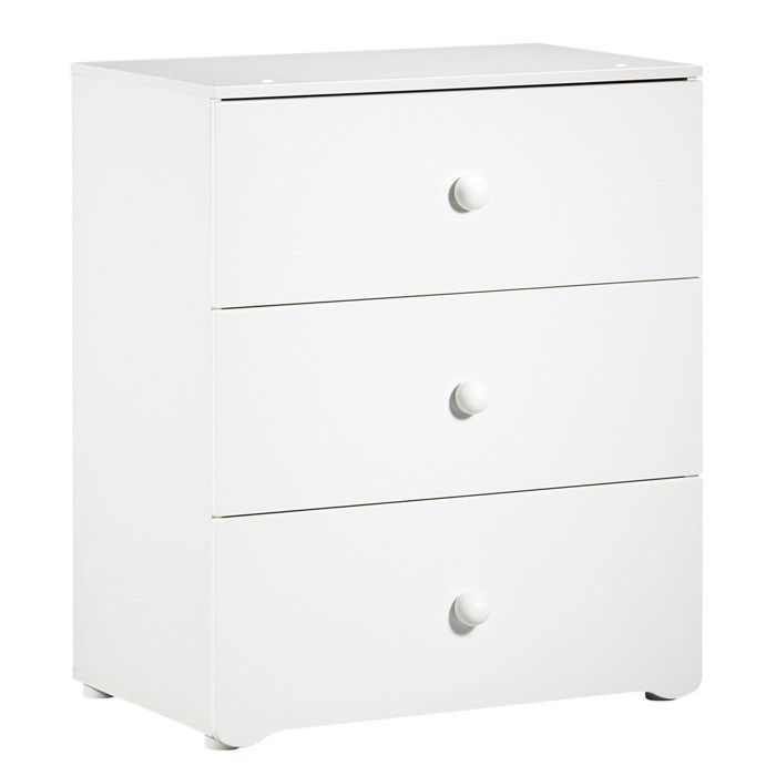 Complete baby bedroom set with 120x60cm cot and 3-drawer changing table - BASIC