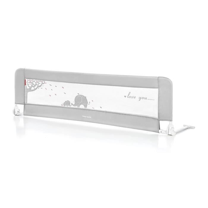 Barrière de Lit Bébé 0 - 18 mois Barrière de Protection Pliable, Stable Durable Dimensions de Couverture : 145 x 40 cm