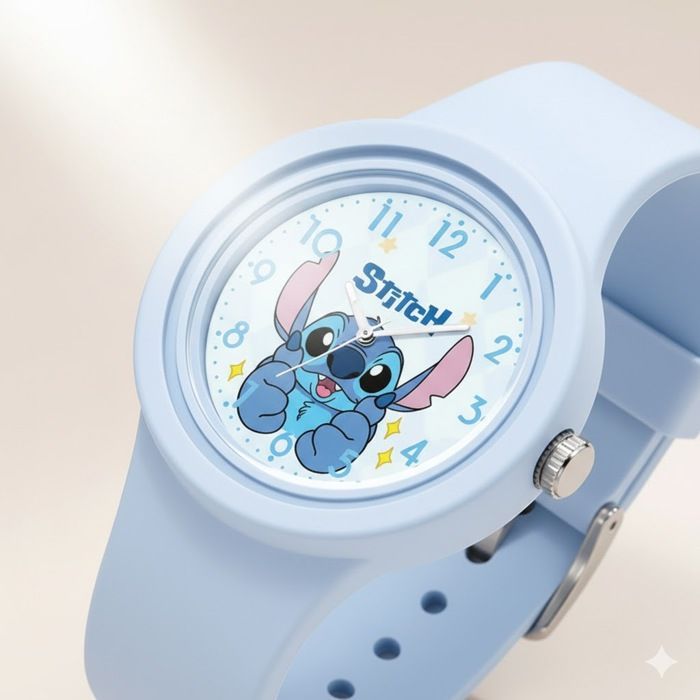 Montre enfant Stitch – montre Disney analogique pour garçon et fille, bracelet silicone