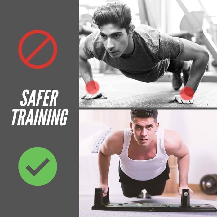 Tabla de flexiones 22 en 1 - Plegable - Entrenamiento muscular - Diseño ergonómico - Colores específicos