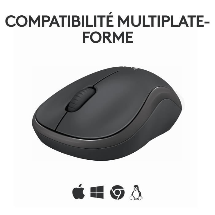 Ratón inalámbrico Logitech M240 Silent - Grafito