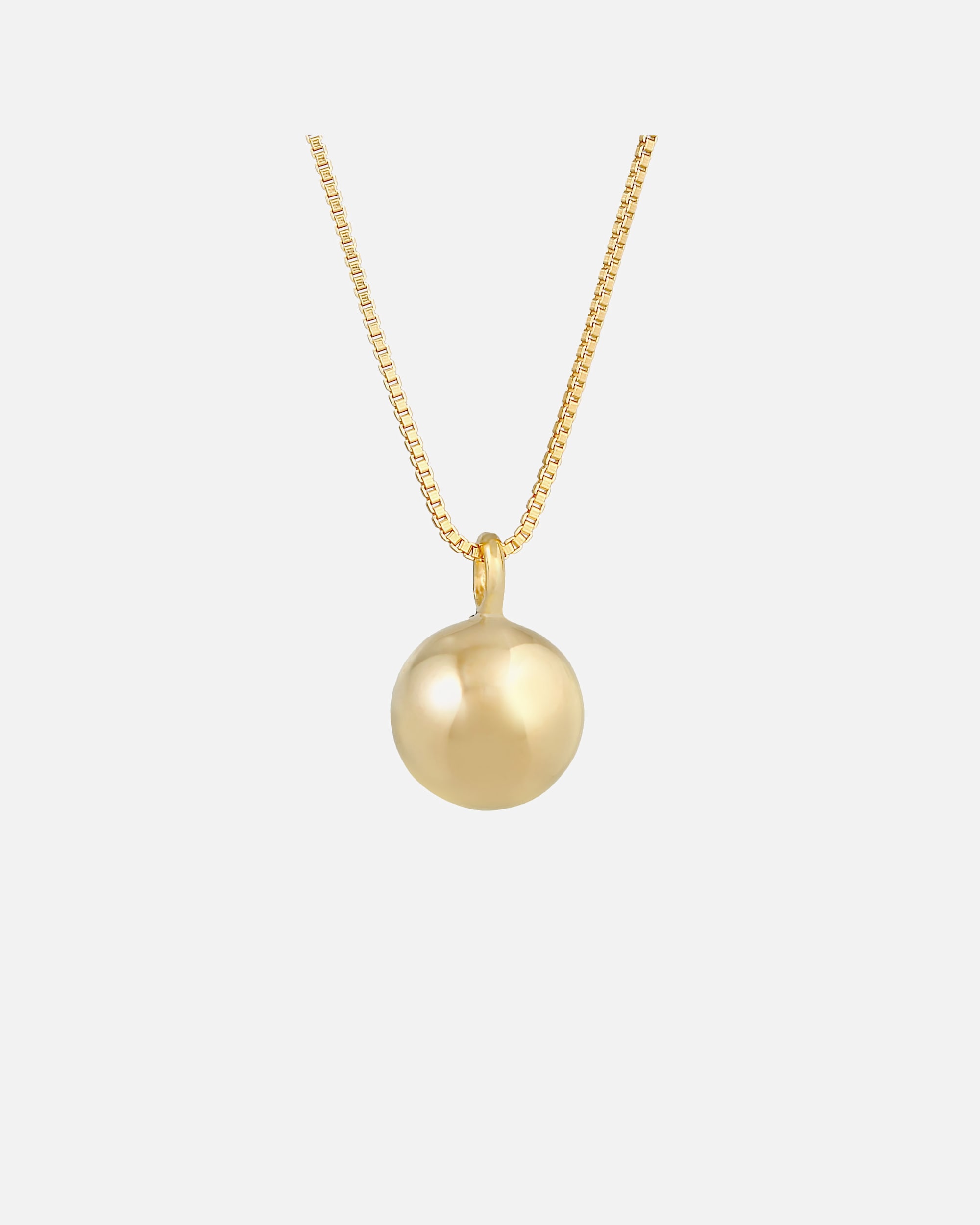 Elli PREMIUM Pendentif boule pour femme rond Basic Trend Blogger Minimal en argent sterling 925 plaqué or