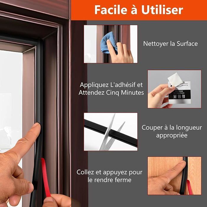 Burlete para puerta de entrada tipo D, burlete aislante para puertas, burlete autoadhesivo de goma para puerta de entrada, burlete para puerta de cachimba