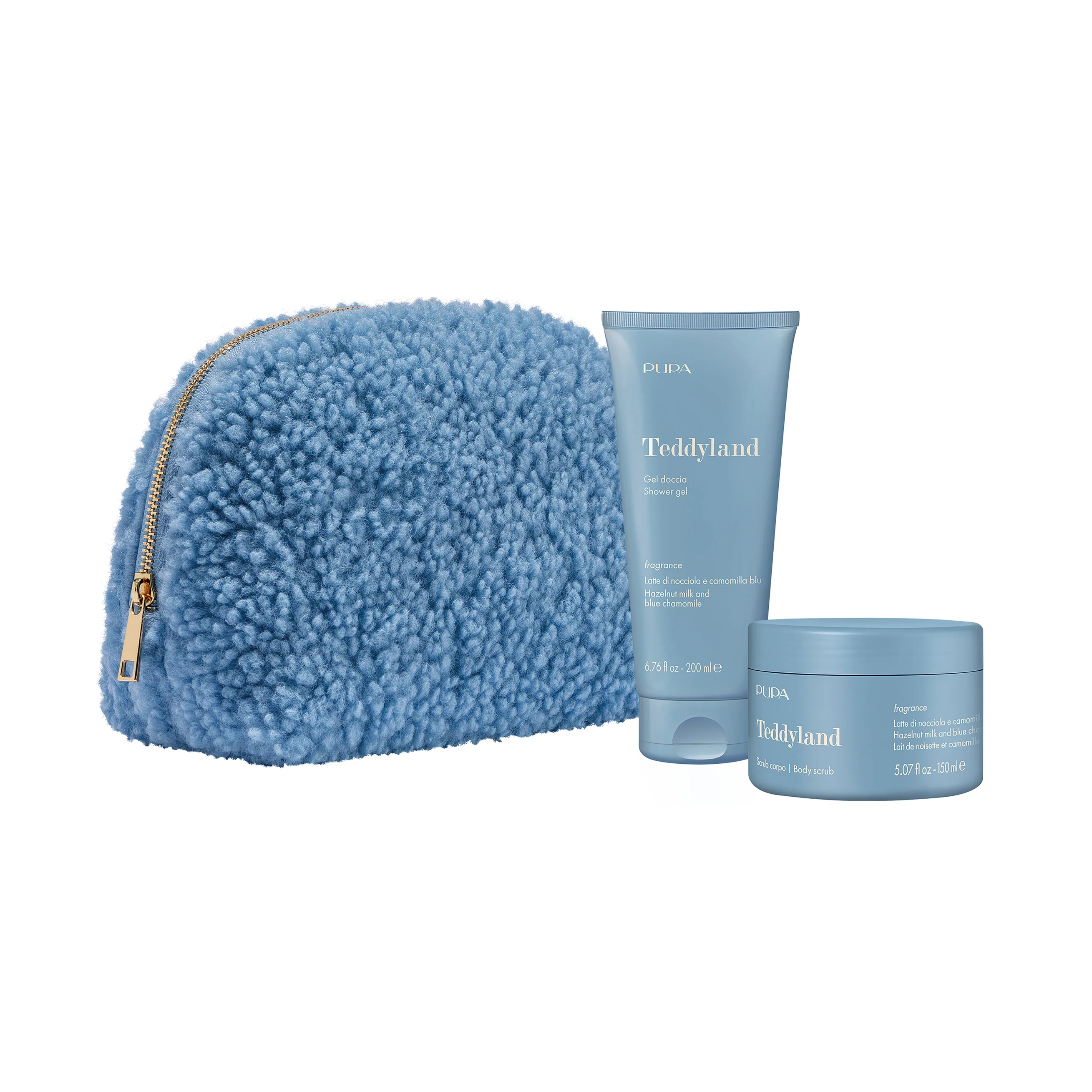 Cofanetti Cofanetto Gel Doccia E Scrub Corpo  Latte Di Nocciola E Camomilla Blu - Cofanetti Viso e Corpo, Bagno e Doccia