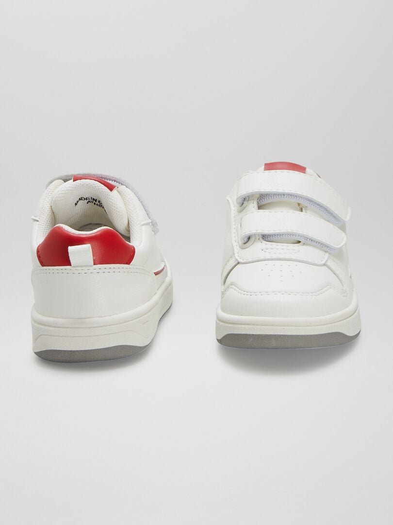 Tênis de cano baixo tricolor - BRANCO