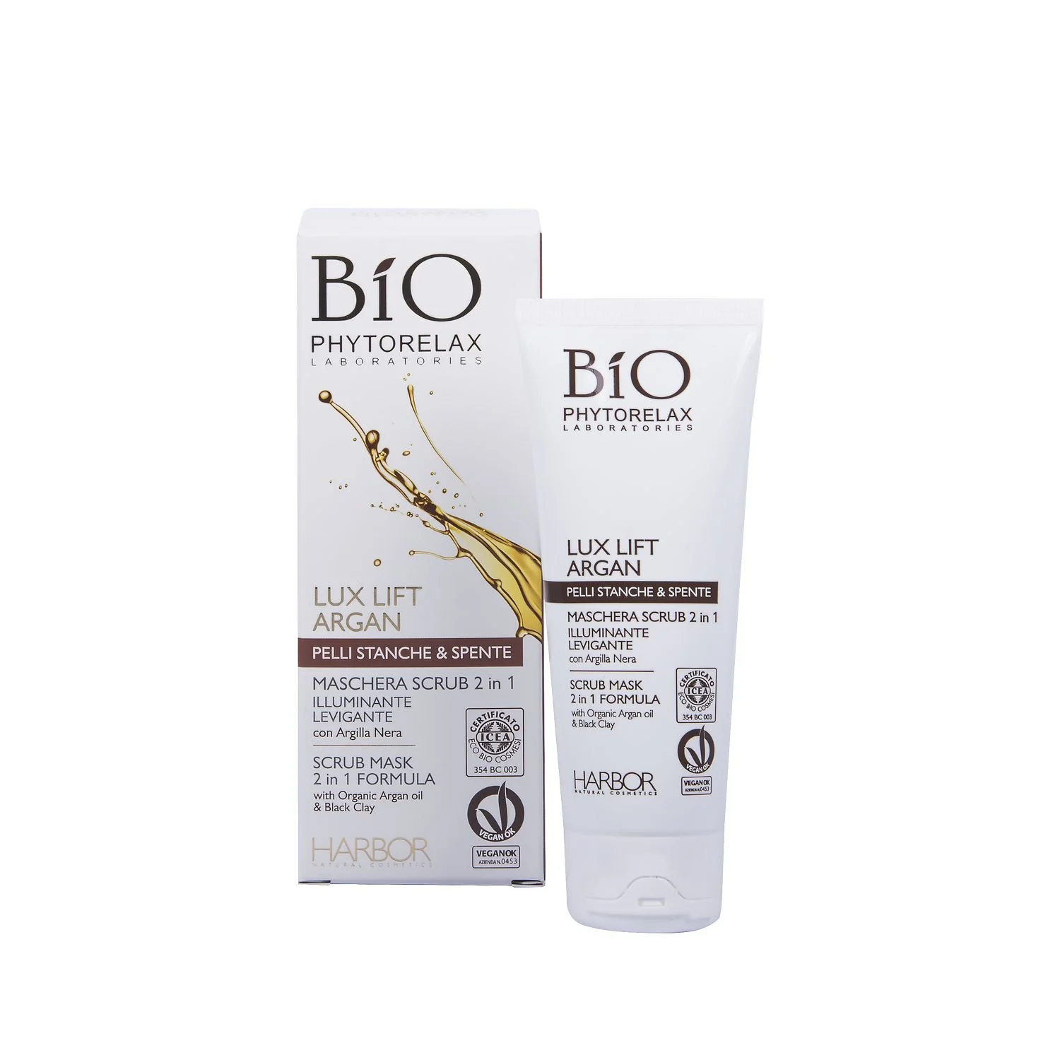 Skincare Vegan & Organic Maschera Scrub 2 in 1 - Maschera Purificante viso, Esfoliante viso