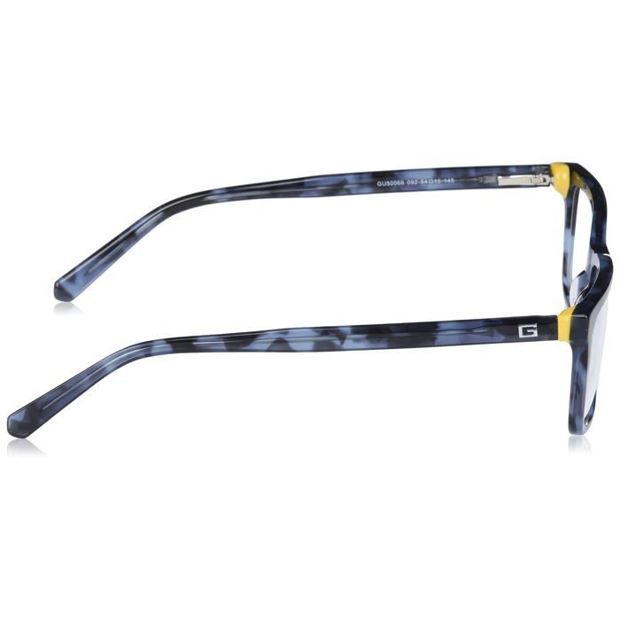 Montura de gafas para hombre - GUESS - Azul - Rectangular - Talla 54 - Longitud de la patilla 145 mm - Ancho del puente 15 mm