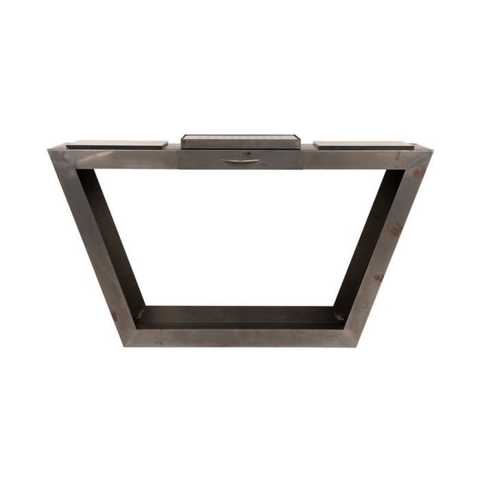 HOME DELUXE Grenier à bois 'PAULO' 160 cm x 40 cm x 60 cm, Inclus 2 x planches à découper en plastique, 1 x tiroir à cendres