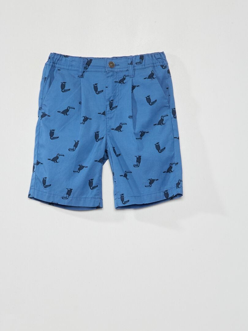 Pantalones cortos chinos tipo bermuda - AZUL