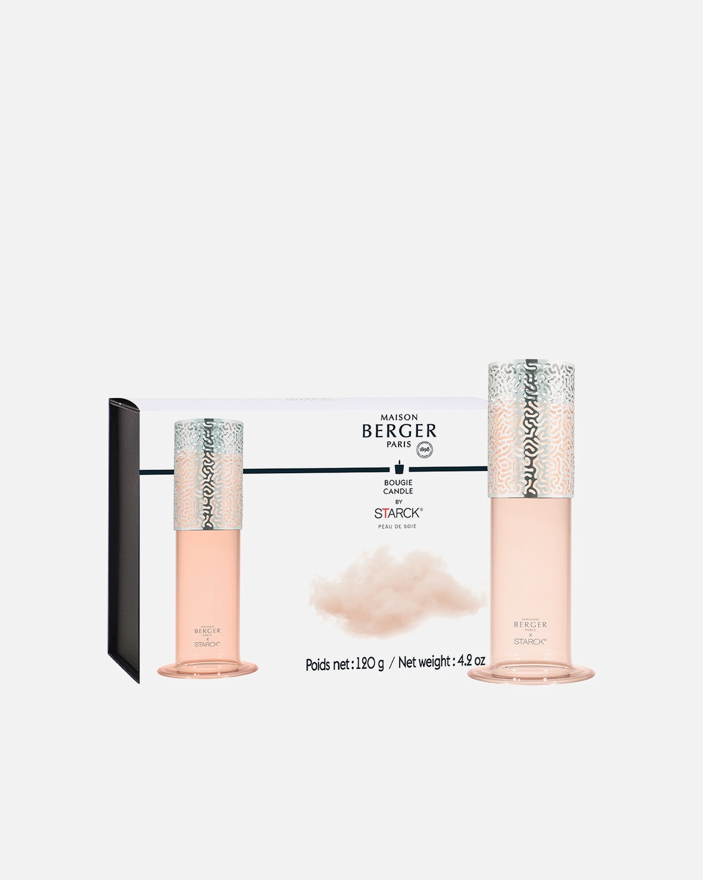 Maison Berger PHOTOPHORE TUBE BOUGIE PEAU DE SOIE STARCK
