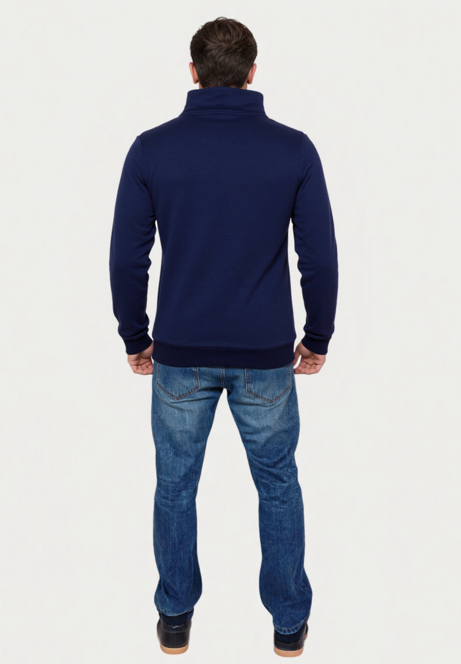 US Polo Assn. Halb-Zip-Sweatshirt – Dunkelblau