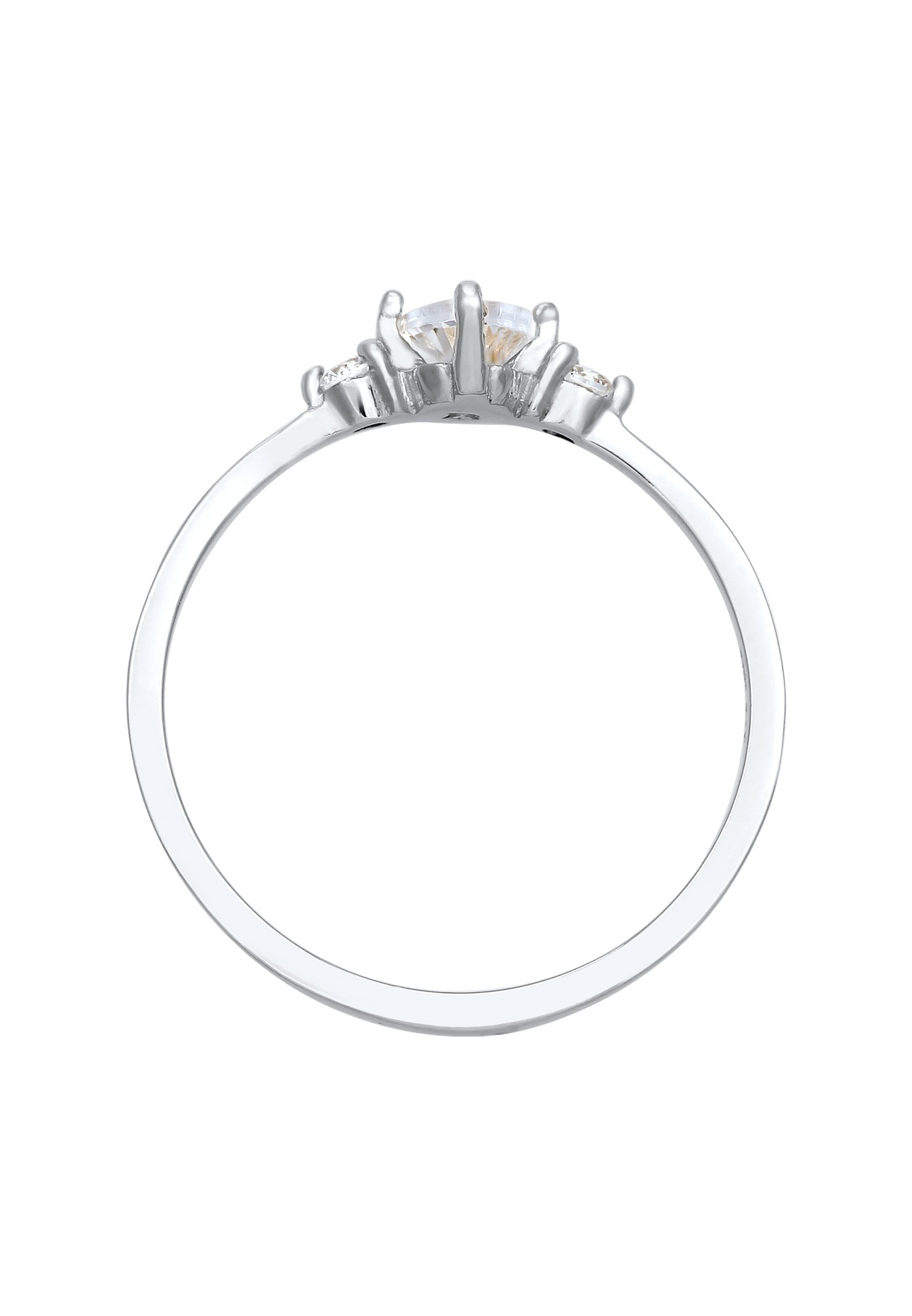 Elli Femmes Bague de fiançailles ovale avec Cristaux de Zirconium en Argent Sterling 925