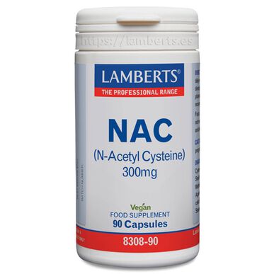 Lamberts NAC N-acetylcystein 300 mg kapslar ökar glutationnivåerna 90 tabletter 90 tabletter