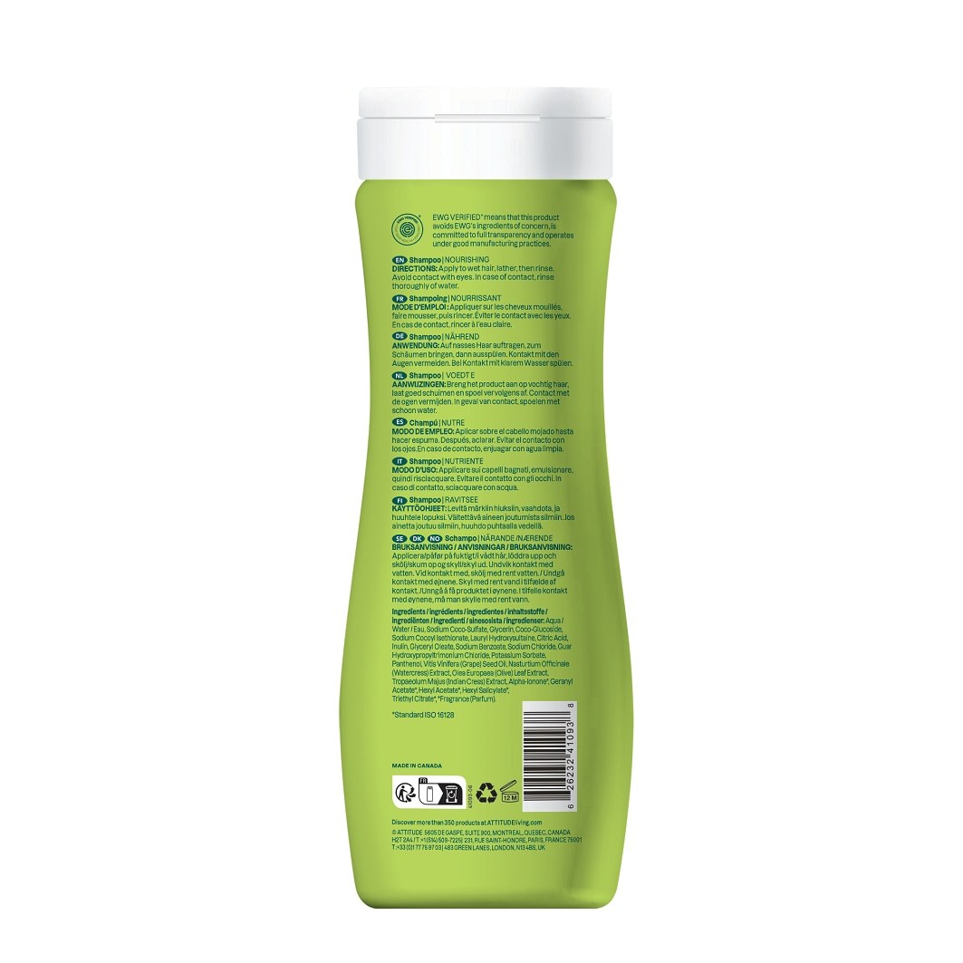 Šampon Attitude Super Leaves Science – neguje in krepi – 473 ml