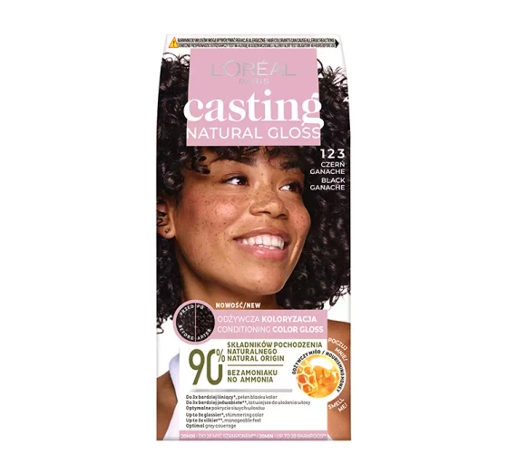 L'Oréal Paris Casting Natural Gloss farba do włosów 123 Czerń ganache