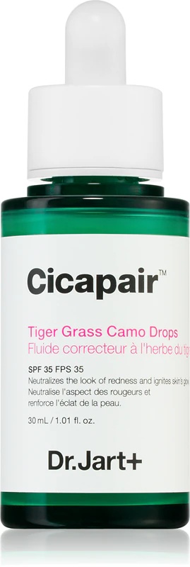 Dr. Jart+ Cicapair™ tīģerzāles maskēšanās pilieni ar SPF 35 ādas toni