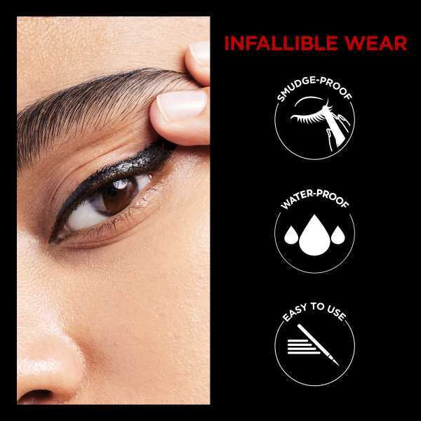 L'oreal Paris Infallible Felt 0.4mm dugotrajni ajlajner, crni