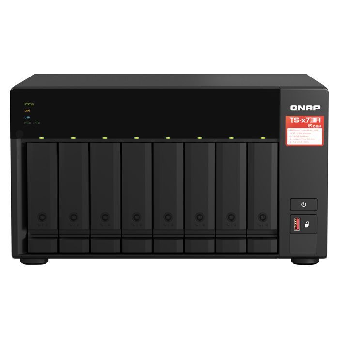 Network Attached Storage (NAS) Server - QNAP - TS-873A-8G - 2.5GbE AMD Ryzen quad-core