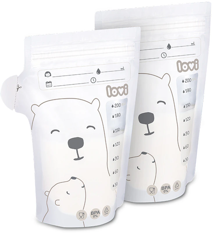 Bolsa para armazenamento de leite materno LOVI Buddy Bear