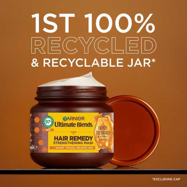 Garnier Ultimate Blends Honey Treasures hårmaske 340 ml