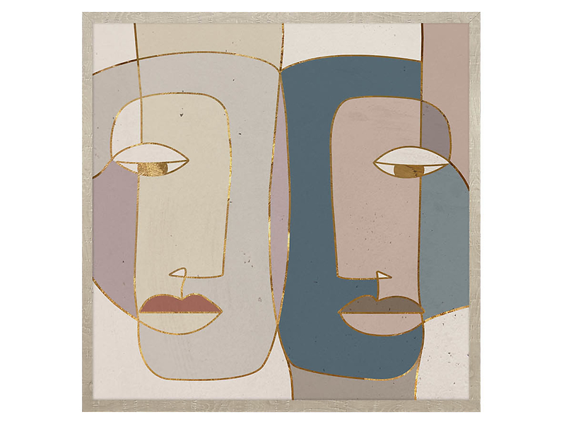Obraz w ramie Face to Face 73x73cm