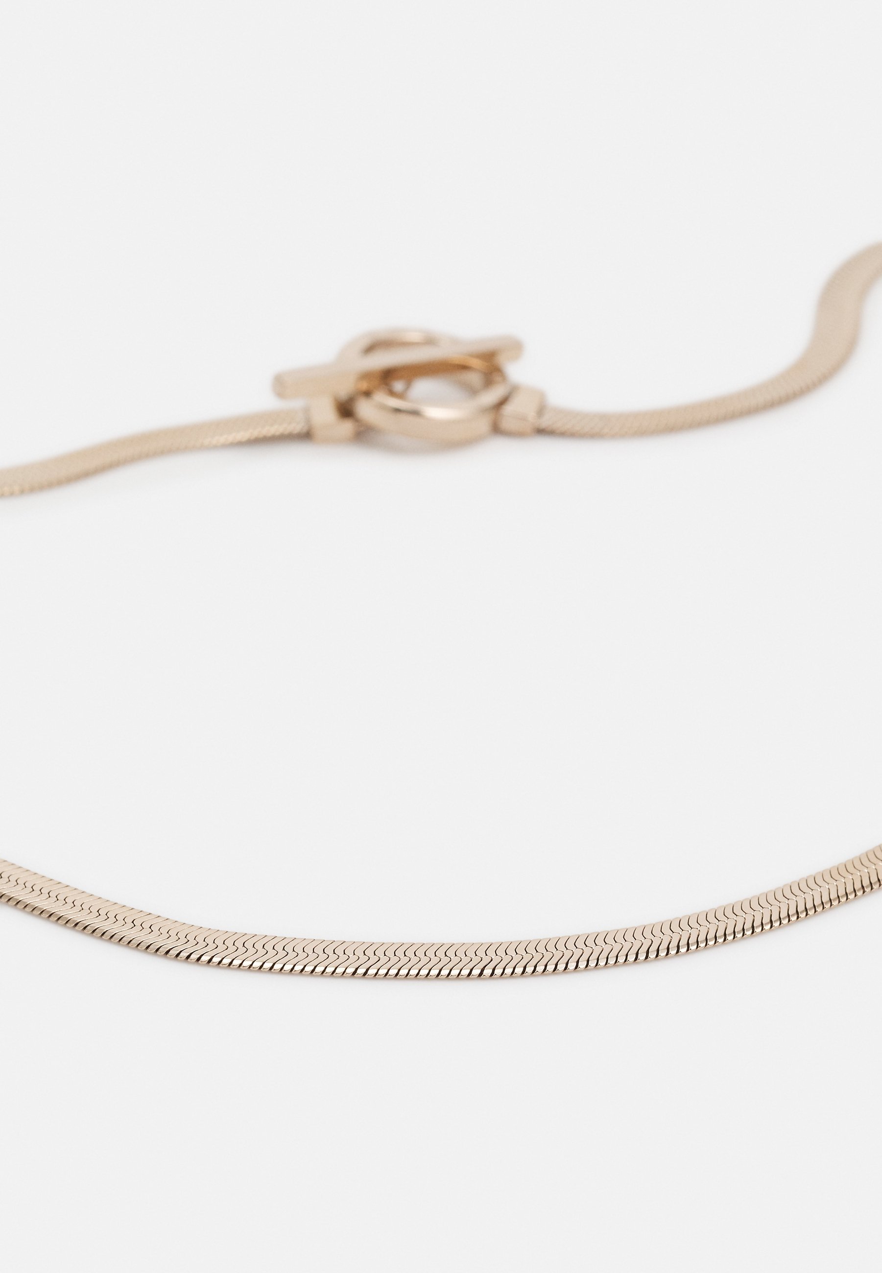 BOSS CHAIN NECKLACE WITH RING AND ETCHED LOGO - Náhrdelník - rosegold-coloured