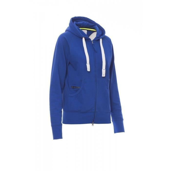 Women's sweatshirt - Payper - Hawaii+ - Fitted cut - Full zip - Royal blue
