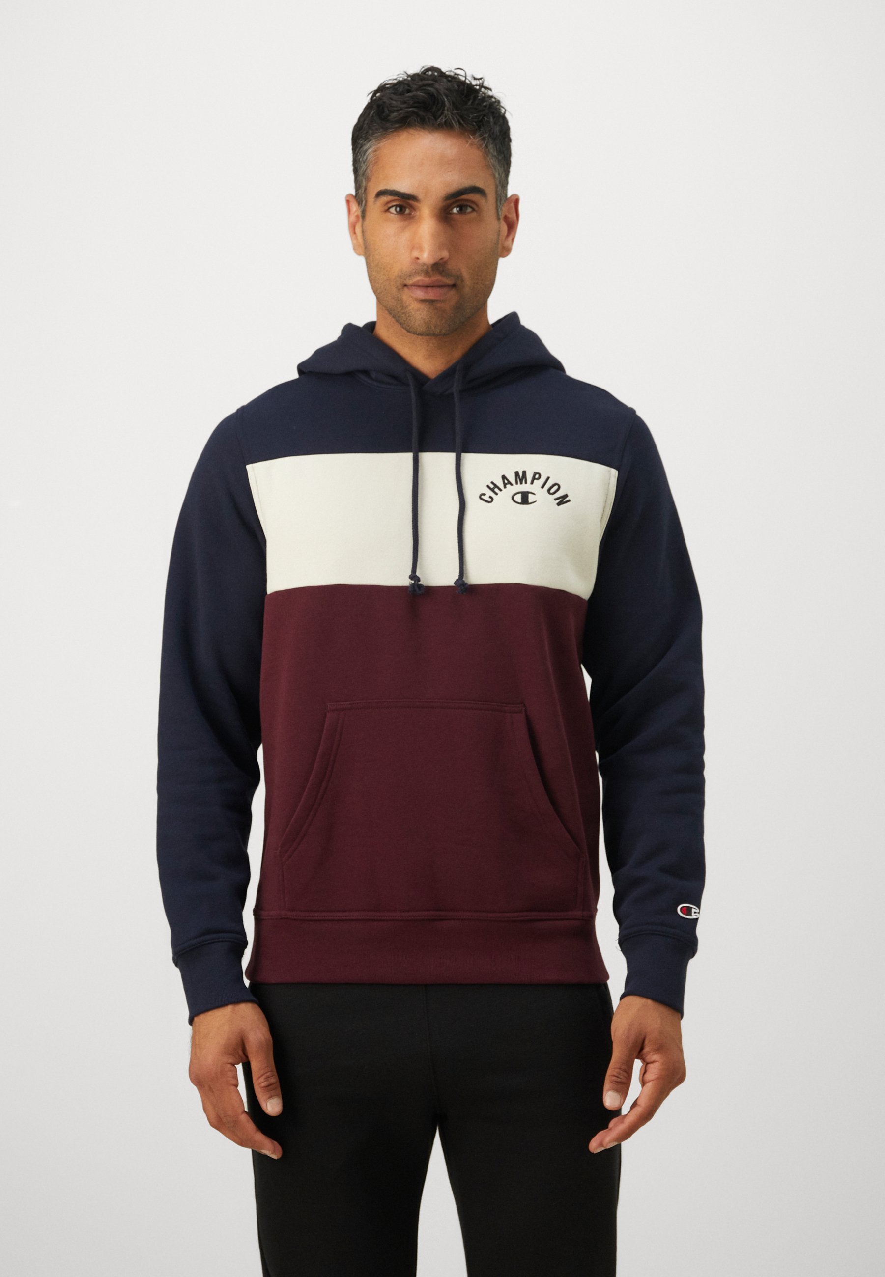 Sweat à capuche Champion ICONS COLORBLOCK - Bleu foncé