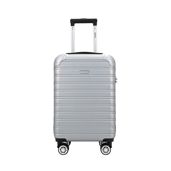 Maleta de cabina de 55×35×20 cm – Ligera, resistente a los golpes, con carcasa rígida de ABS, cerradura de combinación y 4 ruedas – Compatible con Ryanair – Gris