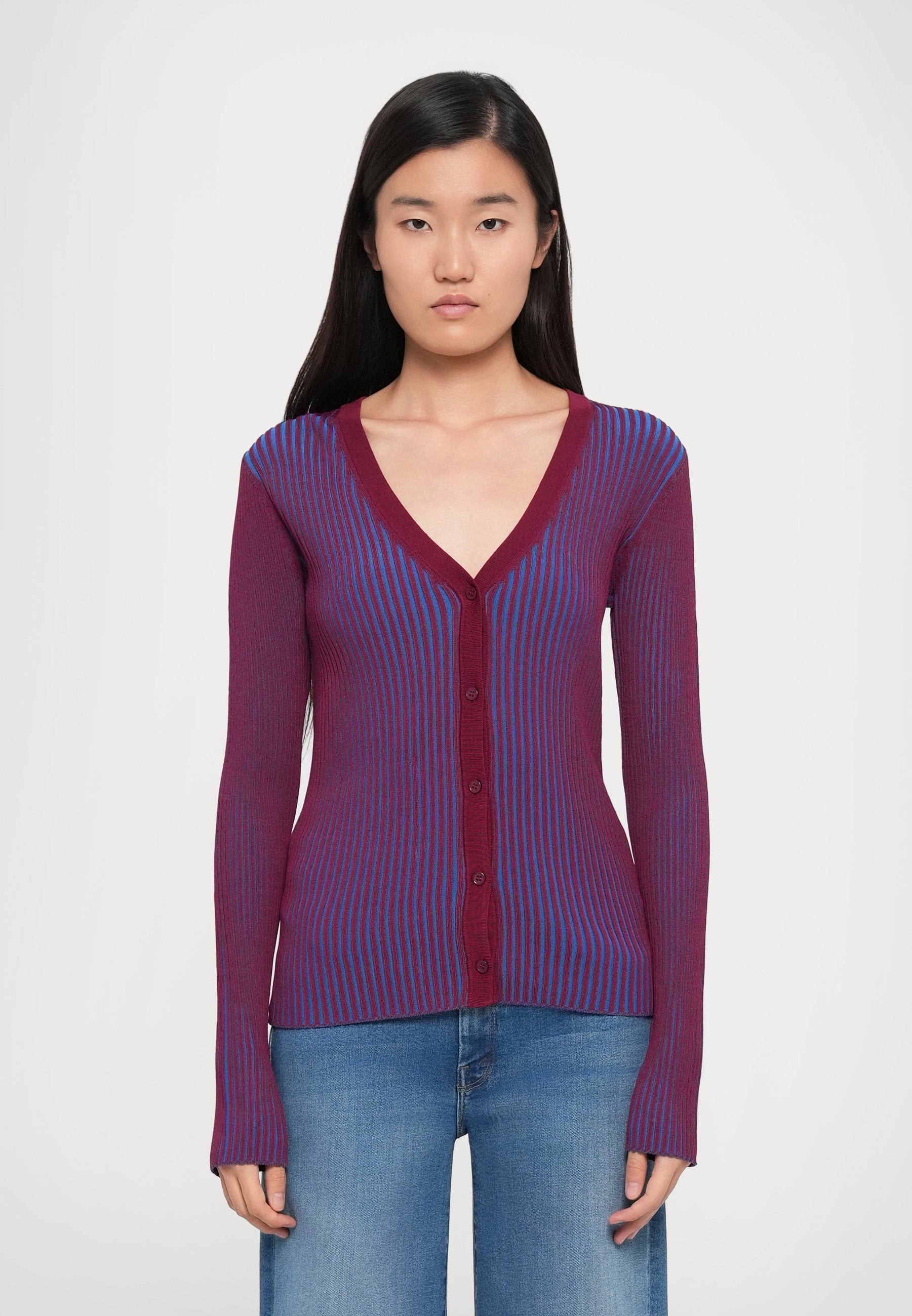 STAUD SWEATER - Kardigan - blue/lila