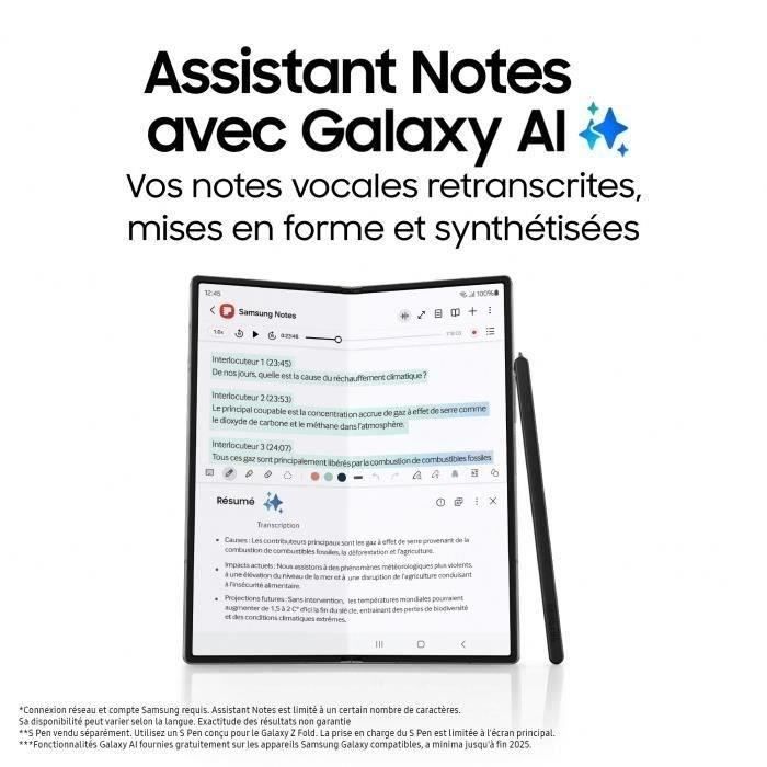 Samsung Galaxy Z Fold6 Smartphone 1 To Bleu