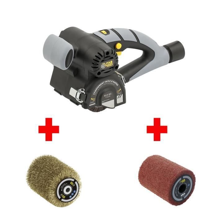 FARTOOLS REX80 COMPACT RENOVATOR PACK + BRASS WIRE BRUSH + SYNTHETIC FIBER BRUSH
