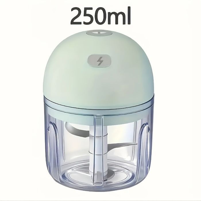 Processador e Liquidificador Elétrico Infantil - 240 ml - Moedor de Carne Portátil - Triturador de Alho - Motor de 1200 RPM