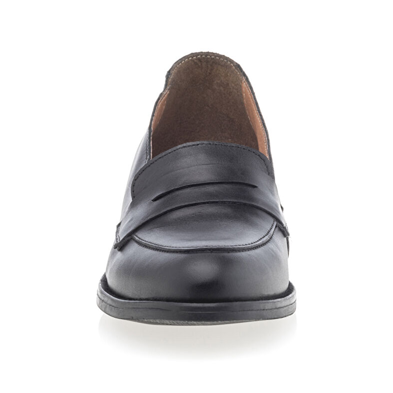 Schwarze Damen-Loafer/Bootsschuhe
