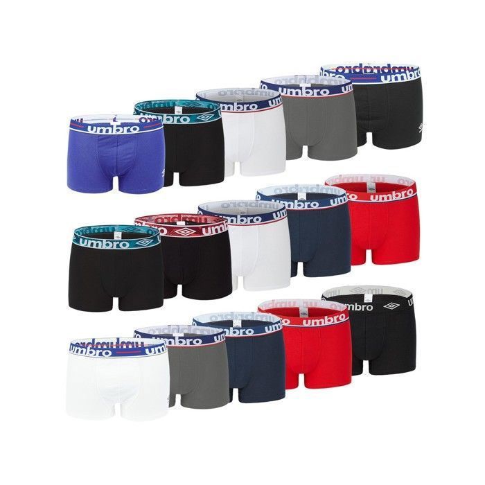 Boxer Umbro Surprise, in cotone tinta unita, confezione da 5 pezzi per uomo