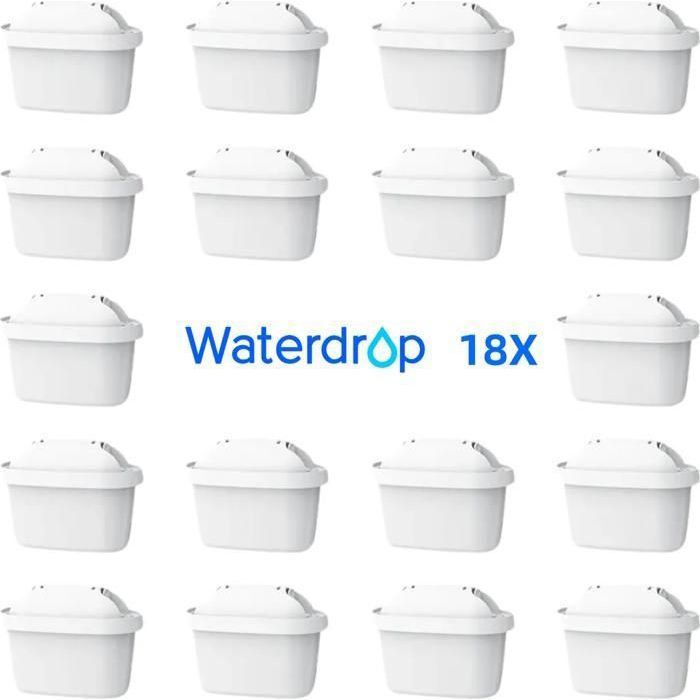 Waterdrop filterpatronen, vervanging voor Brita Maxtra+ Plus, Maxtra Pro All-in-1 waterfilter (18 stuks)