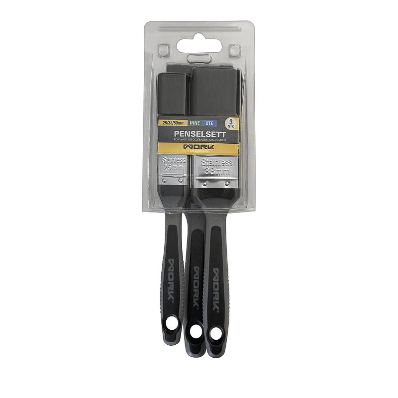Work Basic penselset Work 3-pack 2,5/3,8/5 cm