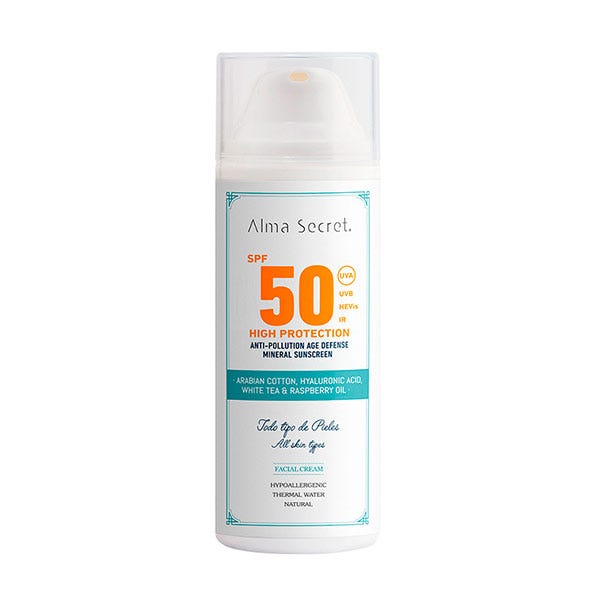 Szennyeződésgátló ásványi naptej arcra SPF50| 50ML