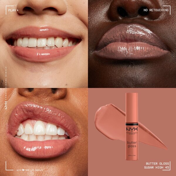 NYX Professional Makeup Butter Gloss 45 Sugar High Lipgloss<br>8ml