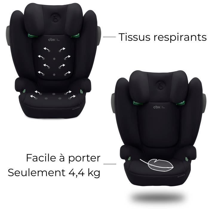 Silla de coche Cybex Solution B3 i-Fix - De 3 a 12 años - De 15 a 50 kg - De 100 a 150 cm - Negra