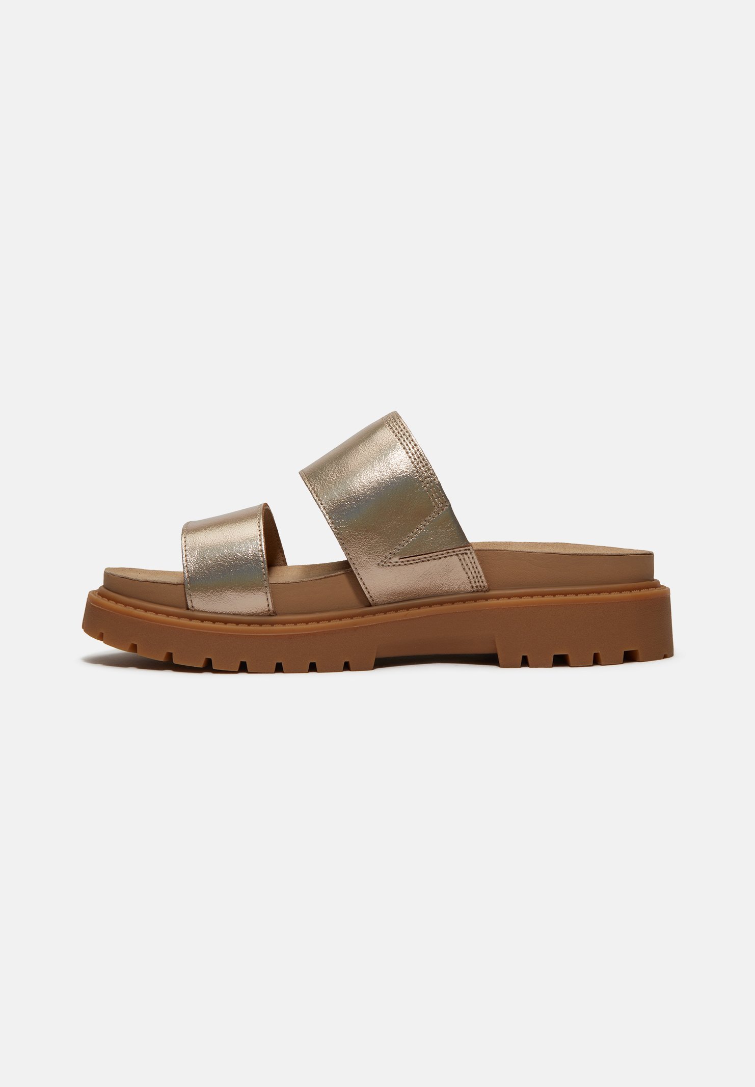 Timberland SLIDE - Ciabatte - oro metallizzato