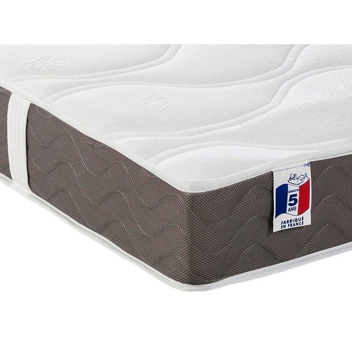 Cama eléctrica de relajación con base de láminas y colchón de látex 100% de 3 zonas - 2 x 90 x 200 cm - Natural claro - JUPITER de YSMÉE