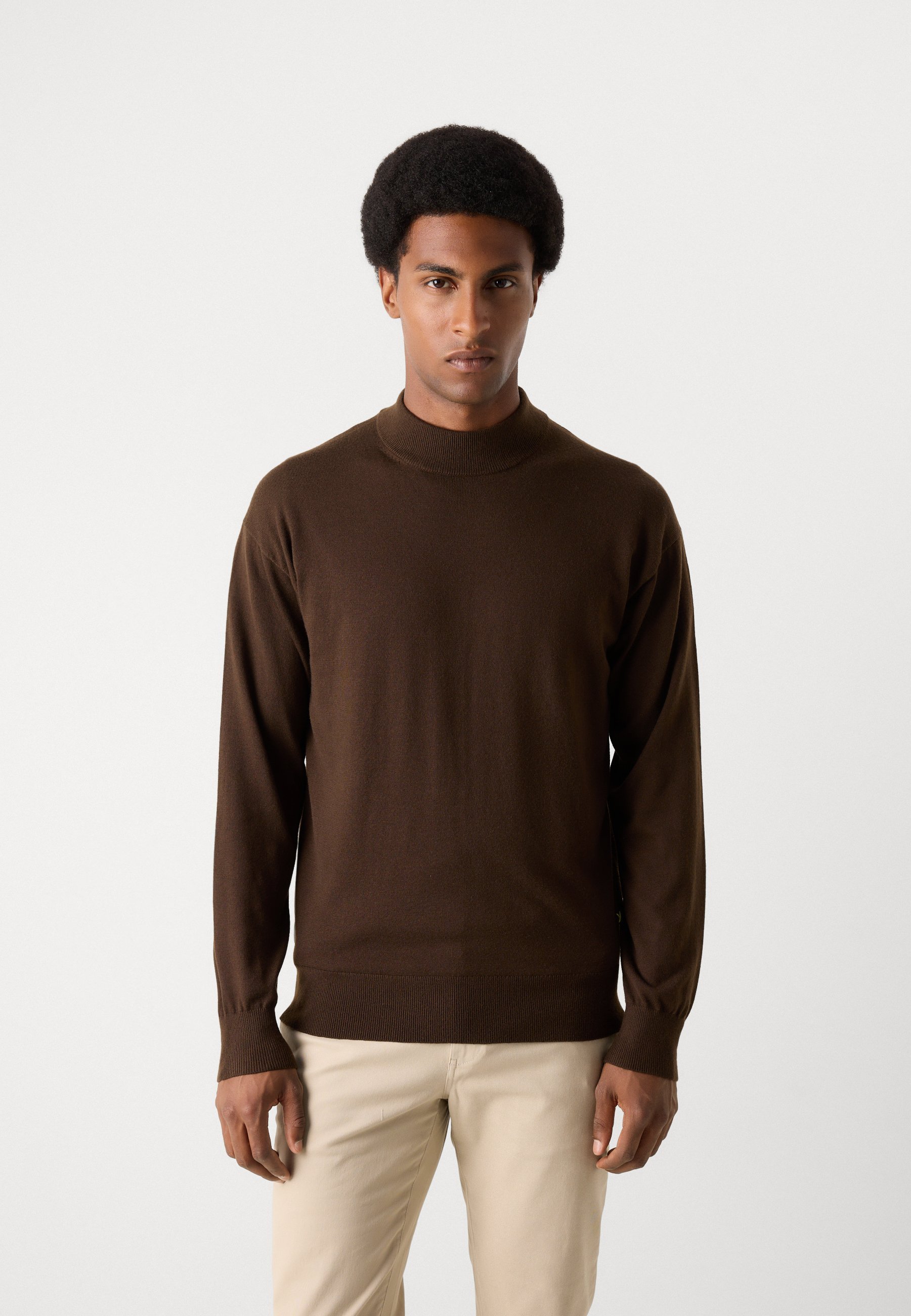 Scotch & Soda SEASONAL CORE DROPPED SHOULDER MOCK NECK - Jumper - demitasse