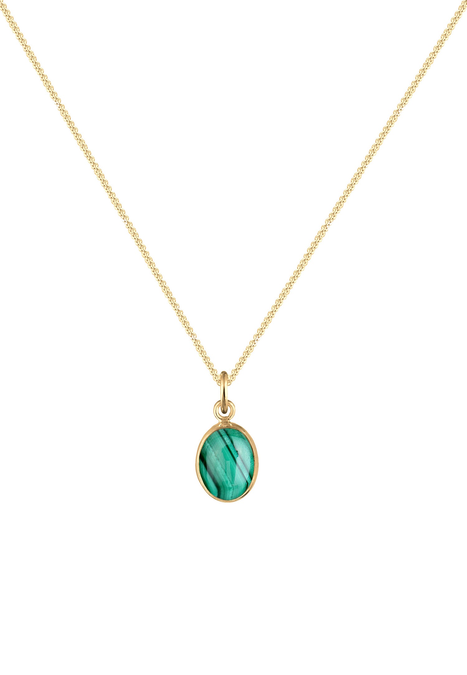Elli Femmes Pendentif Pierres Précieuses avec Malachite en Argent Sterling 925
