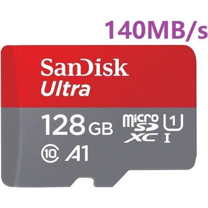 SanDisk Ultra Micro SD SDXC 128GB 128GB 128g TF Card 140MB/S Class 10 U1 A1 SD Adapter Included