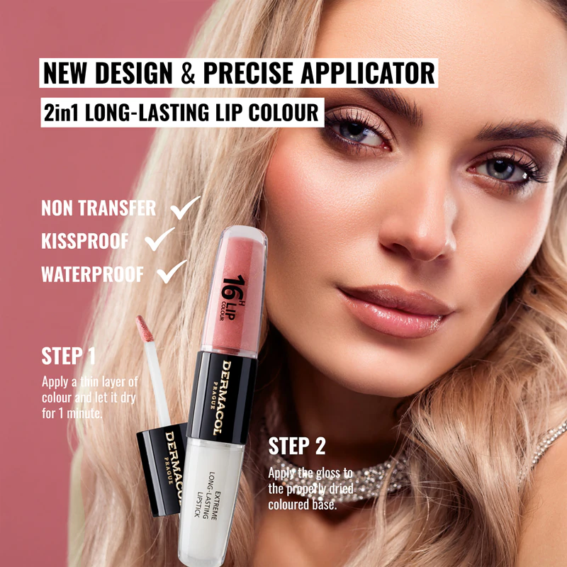 Dermacol 16H Lip Colour – langanhaltender Lippenstift und Lipgloss