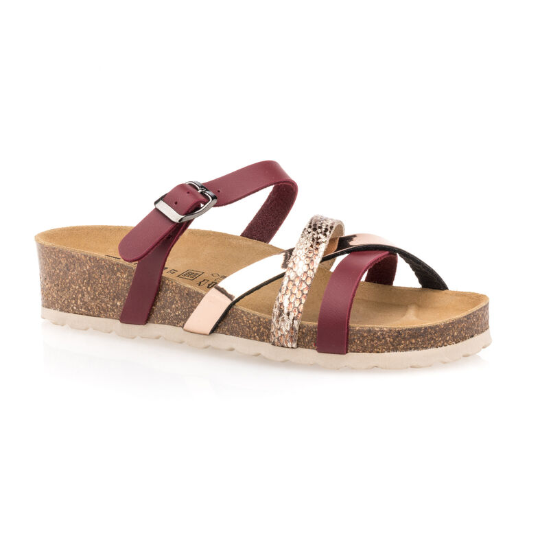 Rote Damensandalen / Zehenfreie Schuhe