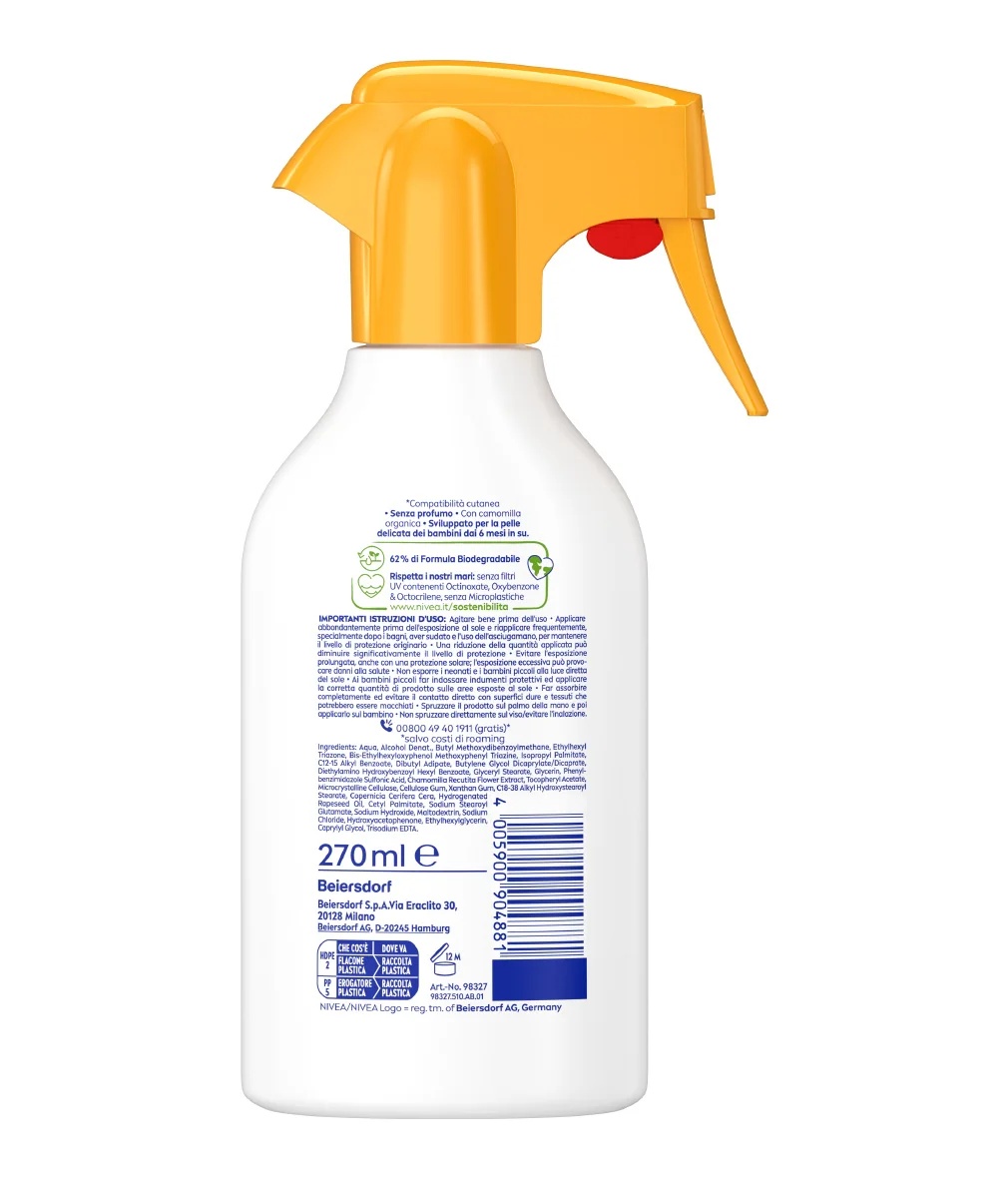 NIVEA Sun Kids Sensitive & Protect LSF 50+ 270 ml Sonnenschutzspray für empfindliche Haut